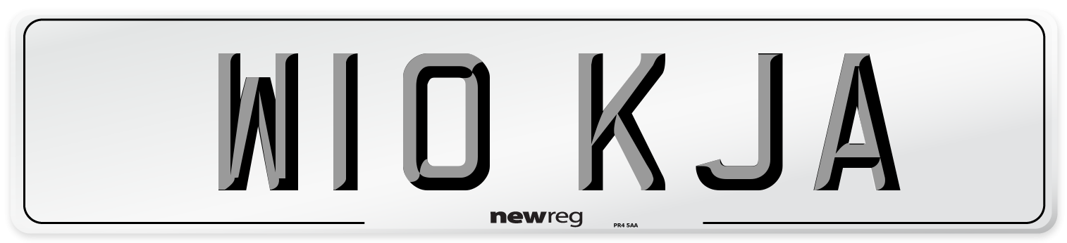 W10 KJA Number Plate from New Reg